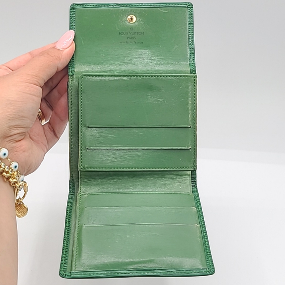 Louis Vuitton Epi Green Leather Compact Wallet - Picture 6 of 16
